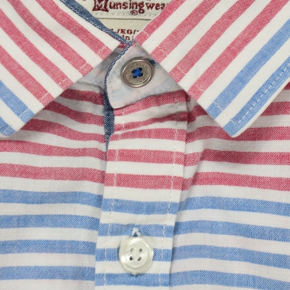 PENGUIN Short Sleeve Men's Shirt Heritage Slim Fit Size XL Horizontal Stripe - Picture 5 of 12